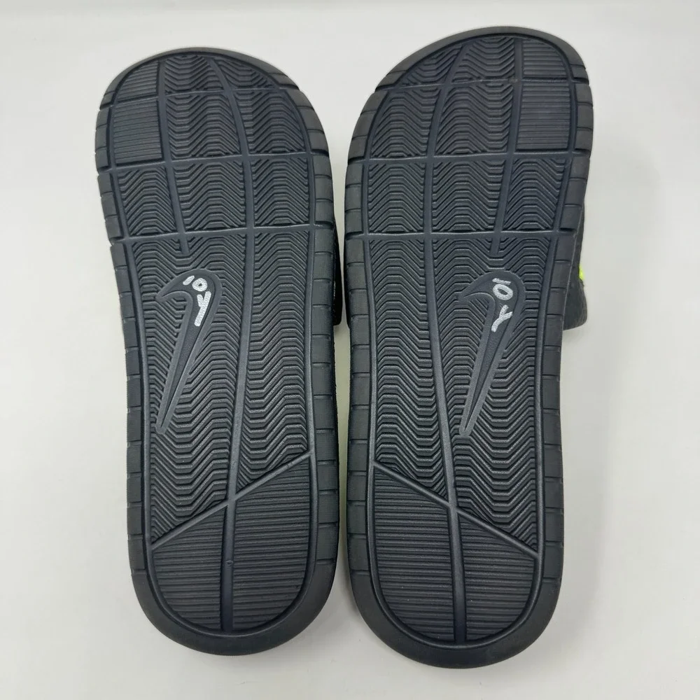 Nike Benassi Solarsoft Slides‎ Sandals Anthracite Volt 431884-070 Men's Size 9